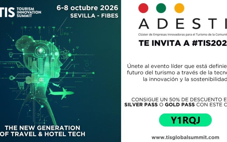 ADESTIC estar&aacute; presente en TIS 2026 como entidad colaboradora: &iexcl;Consigue un 50% de descuento en tu pase!